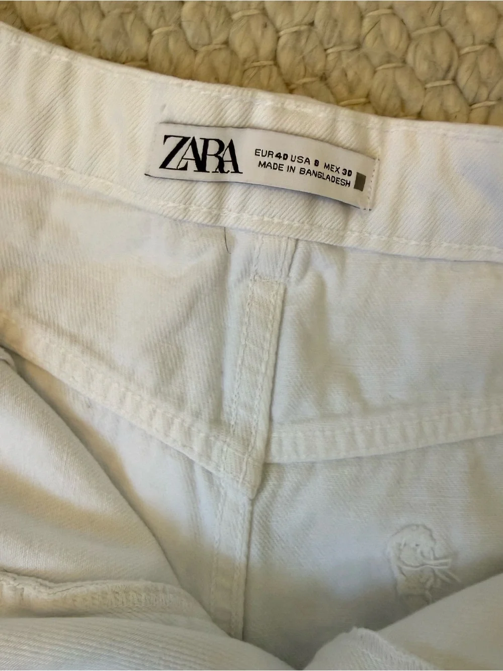 Zara Women’s White Denim Shorts